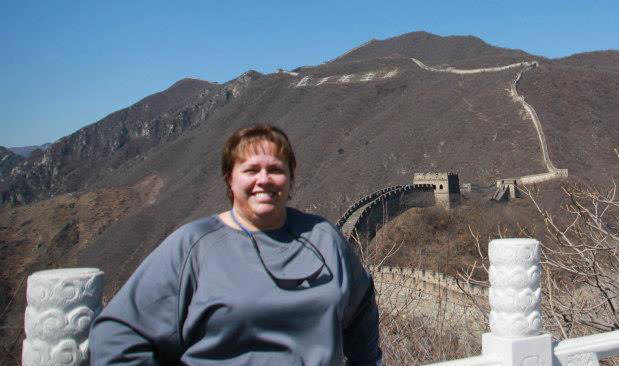 Barbara Buckner on the Great Wall of China