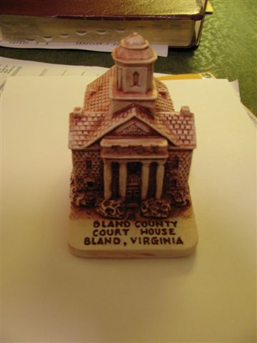 Ceramic Model of the Bland County Courthouse